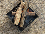 CRAWL Flat Pack Portable Fire Place, flat pack keyed 12 gauge steel, intro pre-order
